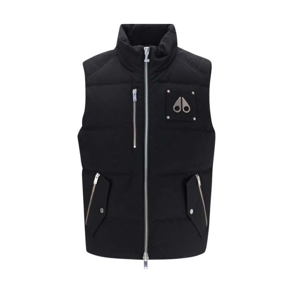 Moose Knuckles Black Cotton Sleeveless Men's Jacket